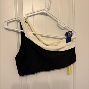 Summersalt Black and Cream Bikini Top